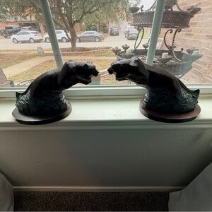 Set Of Panther Bookends